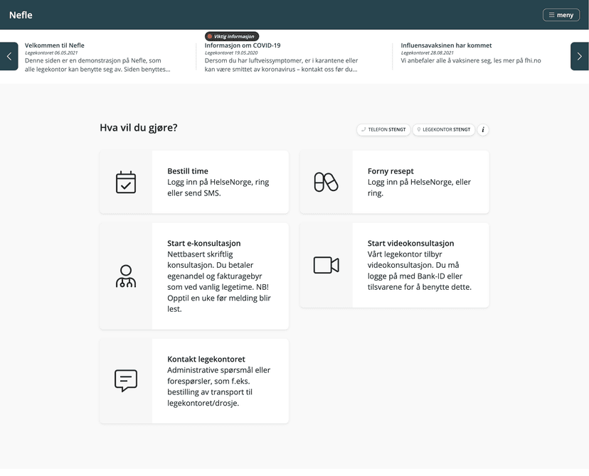 nefle for Senter for kvalitet i Legetjenester